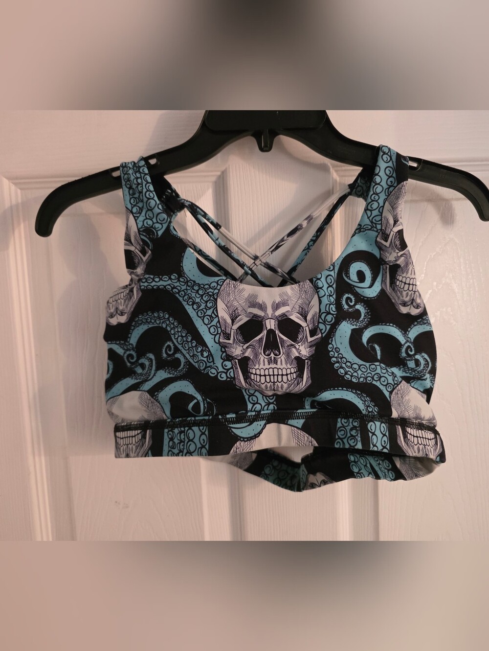 CVG Gear Skull And Octopus Butterfly Back Sports Bra, Medium